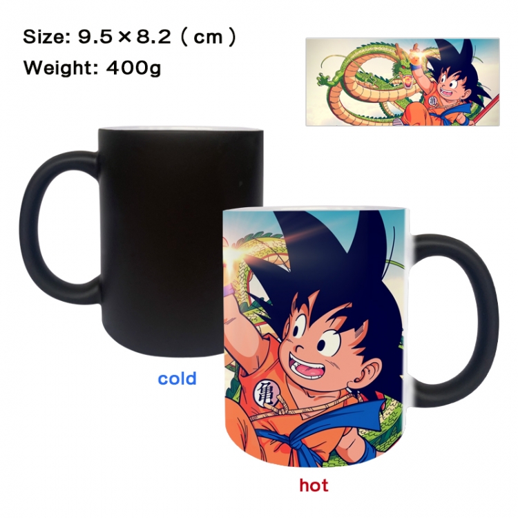DRAGON BALL Anime peripherals color changing ceramic cup tea cup mug 9.5X8.2cm