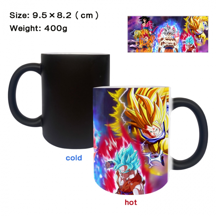 DRAGON BALL Anime peripherals color changing ceramic cup tea cup mug 9.5X8.2cm