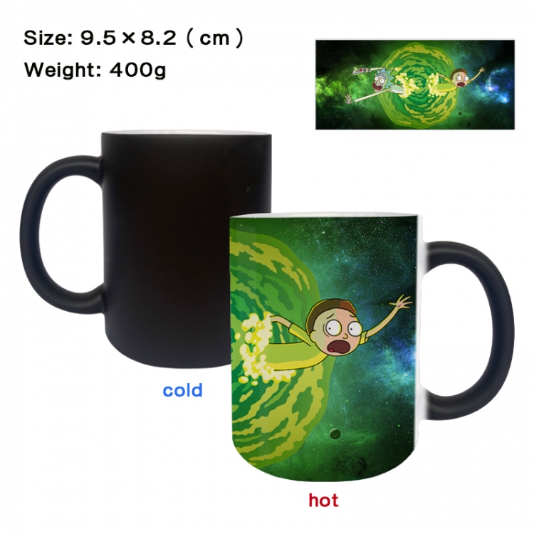 Rick and Morty Anime peripherals color changing ceramic cup tea cup mug 9.5X8.2cm