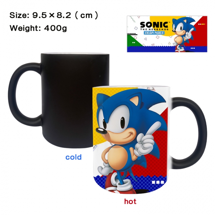 Sonic The Hedgehog Anime peripherals color changing ceramic cup tea cup mug 9.5X8.2cm