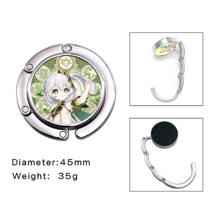 Genshin Impact Anime folding bag hanger table edge bag hook 45mm