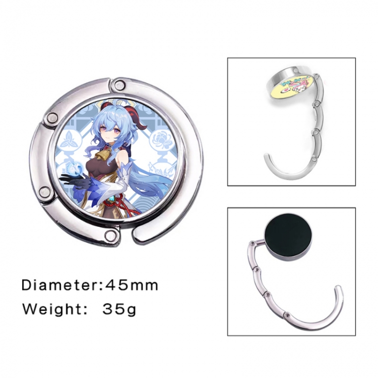 Genshin Impact Anime folding bag hanger table edge bag hook 45mm