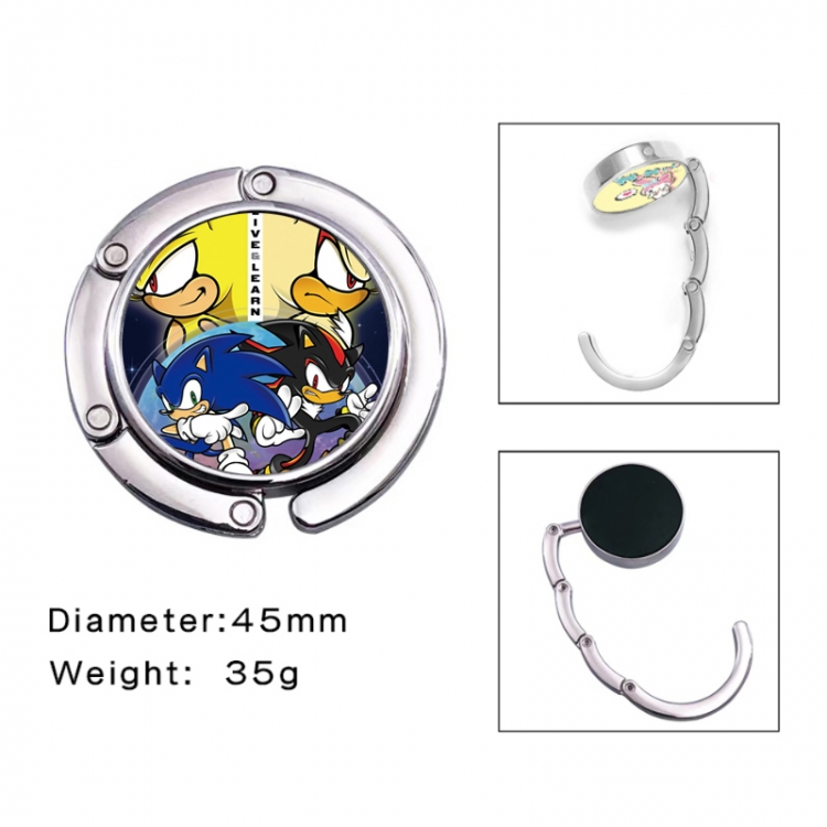 Sonic The Hedgehog Anime folding bag hanger table edge bag hook 45mm