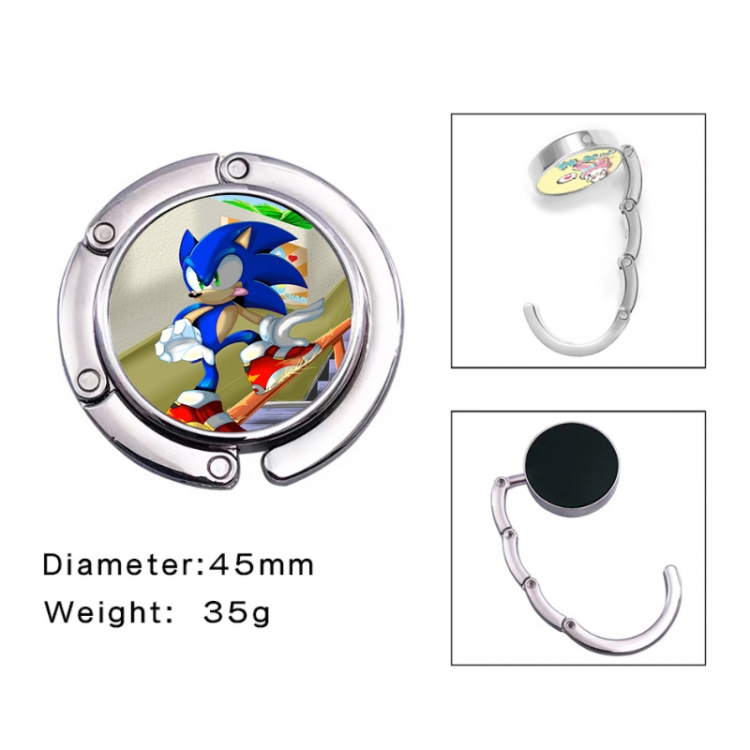 Sonic The Hedgehog Anime folding bag hanger table edge bag hook 45mm