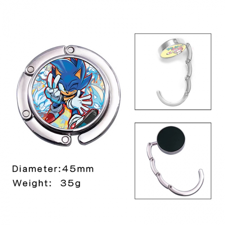 Sonic The Hedgehog Anime folding bag hanger table edge bag hook 45mm