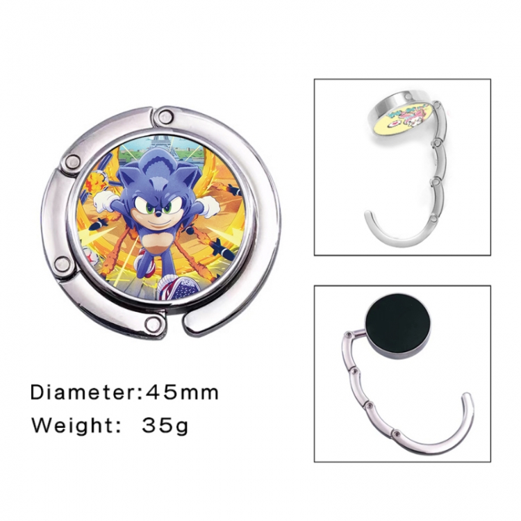 Sonic The Hedgehog Anime folding bag hanger table edge bag hook 45mm