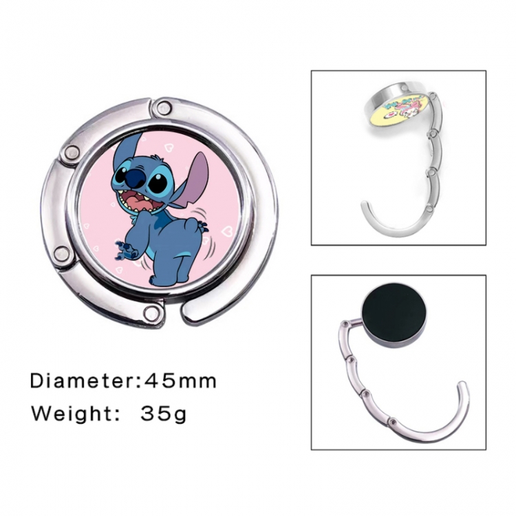 Lilo & Stitch Anime folding bag hanger table edge bag hook 45mm