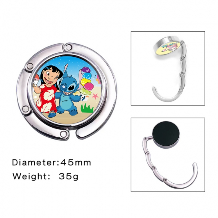 Lilo & Stitch Anime folding bag hanger table edge bag hook 45mm