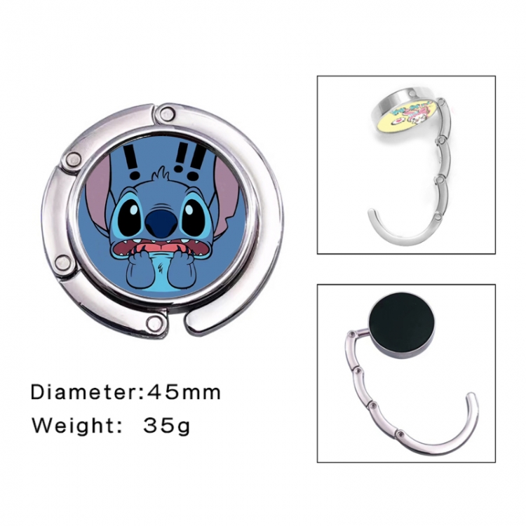 Lilo & Stitch Anime folding bag hanger table edge bag hook 45mm