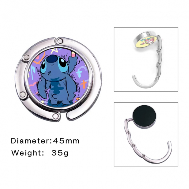 Lilo & Stitch Anime folding bag hanger table edge bag hook 45mm