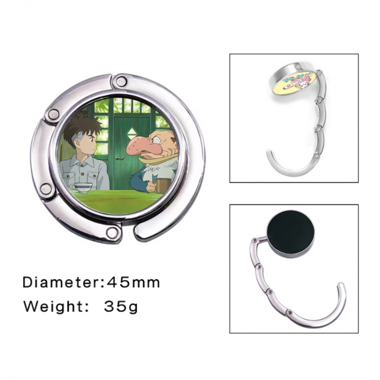 The Boy and the Heron Anime folding bag hanger table edge bag hook 45mm