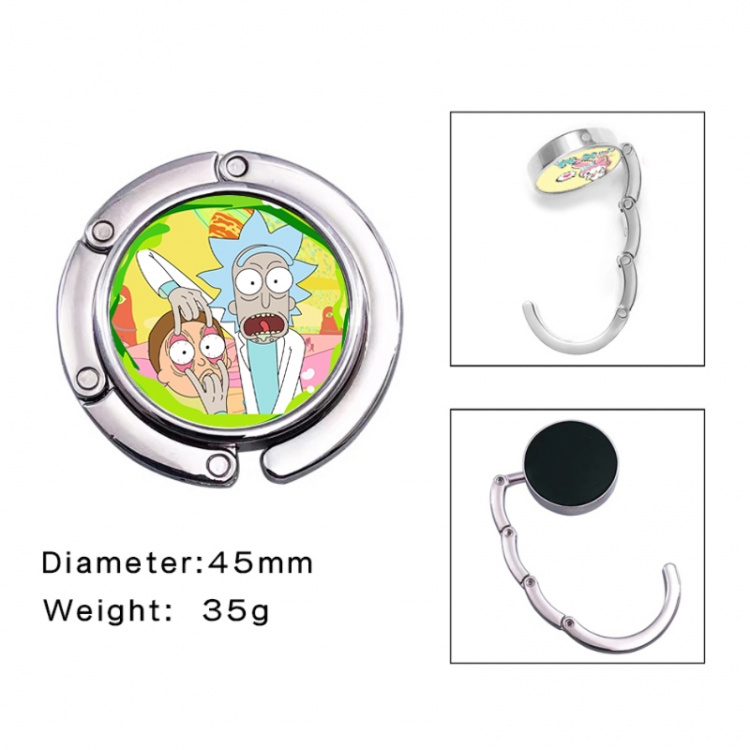 Rick and Morty Anime folding bag hanger table edge bag hook 45mm