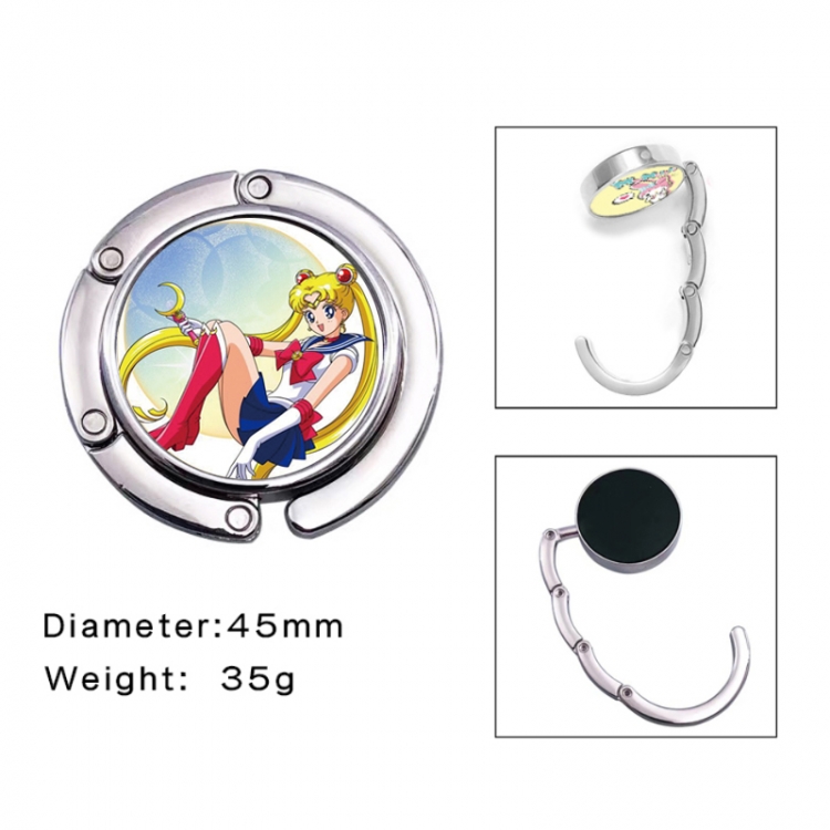 sailormoon Anime folding bag hanger table edge bag hook 45mm