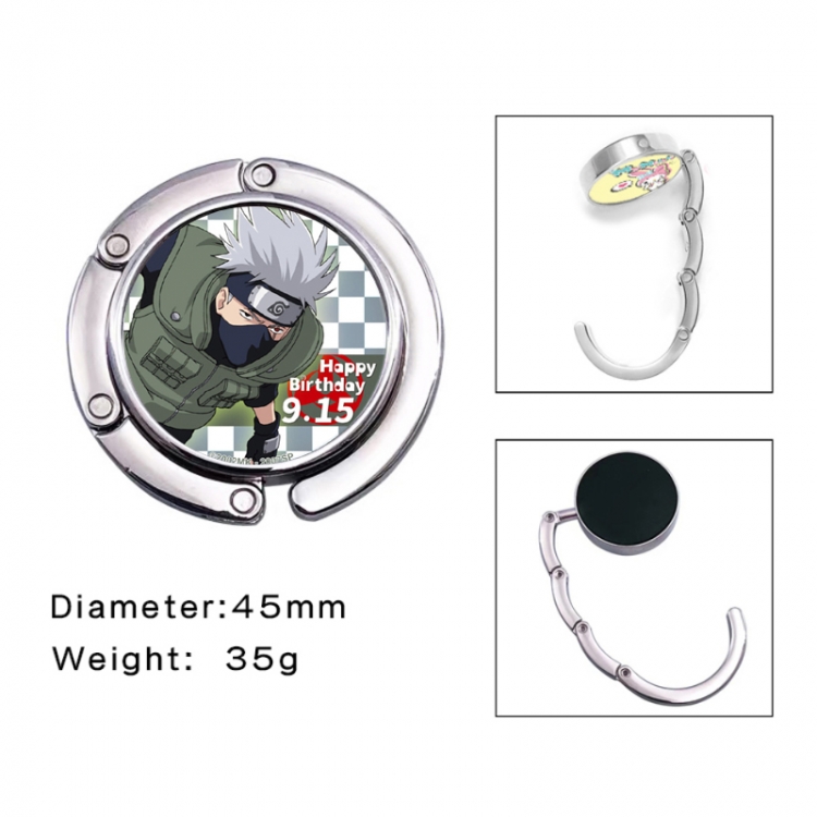 Naruto Anime folding bag hanger table edge bag hook 45mm