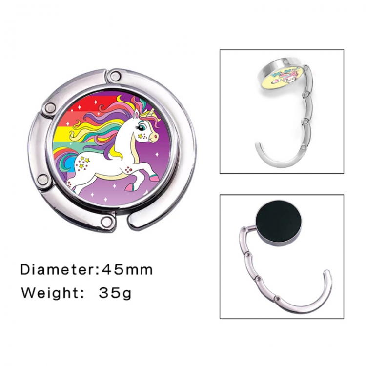 Unicorn Anime folding bag hanger table edge bag hook 45mm