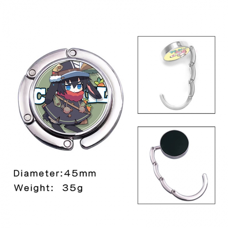 AOTU Anime folding bag hanger table edge bag hook 45mm