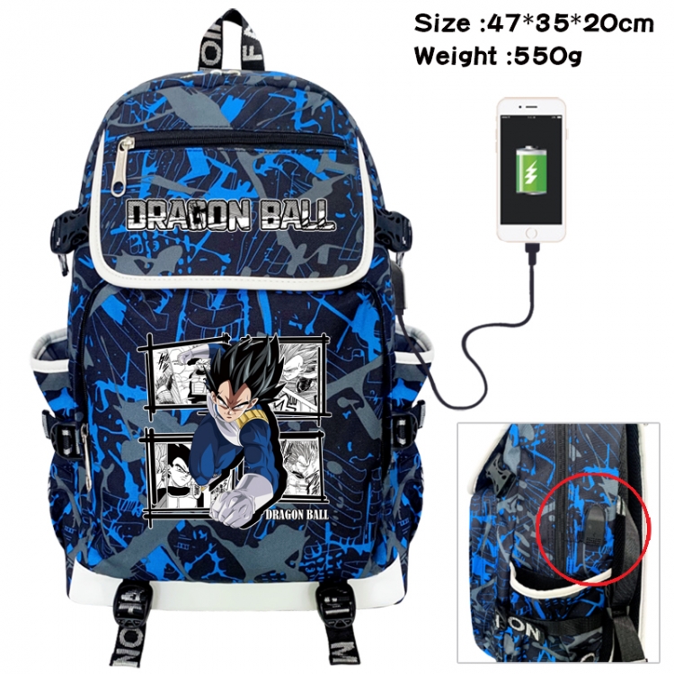 DRAGON BALL Camouflage waterproof sail fabric flip backpack student bag 47X35X20CM 550G