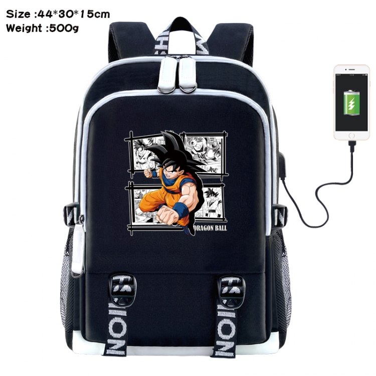 DRAGON BALL Anime Double Zipper Data Backpack 44X30X15CM