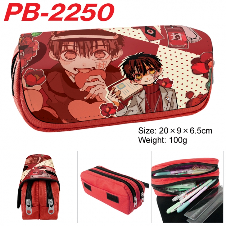 Toilet-bound Hanako-kun Anime double-layer pu leather printing pencil case 20x9x6.5cm