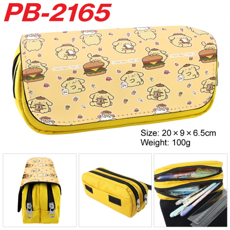 sanrio Anime double-layer pu leather printing pencil case 20x9x6.5cm  PB-2165