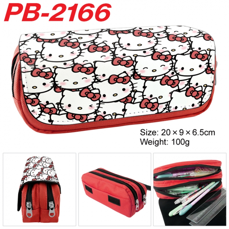 sanrio Anime double-layer pu leather printing pencil case 20x9x6.5cm PB-2166