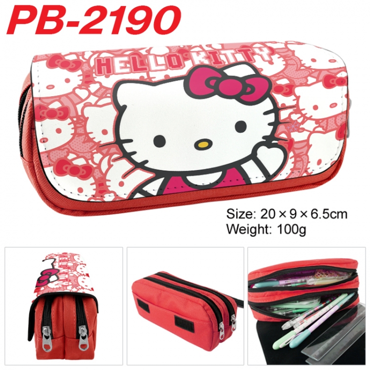 sanrio Anime double-layer pu leather printing pencil case 20x9x6.5cm PB-2190