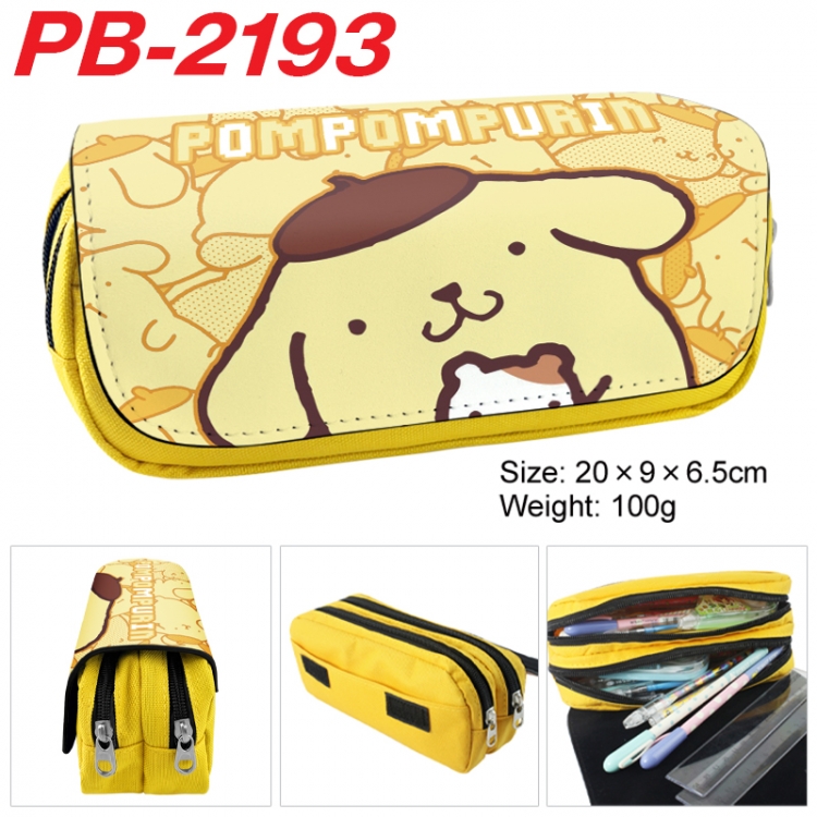 sanrio Anime double-layer pu leather printing pencil case 20x9x6.5cm PB-2193