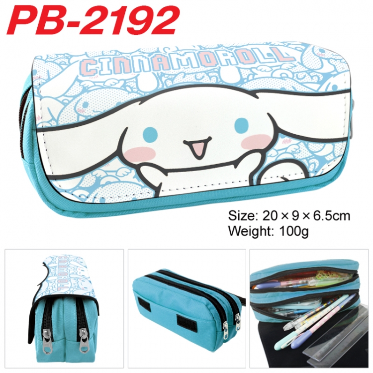 sanrio Anime double-layer pu leather printing pencil case 20x9x6.5cm  PB-2192