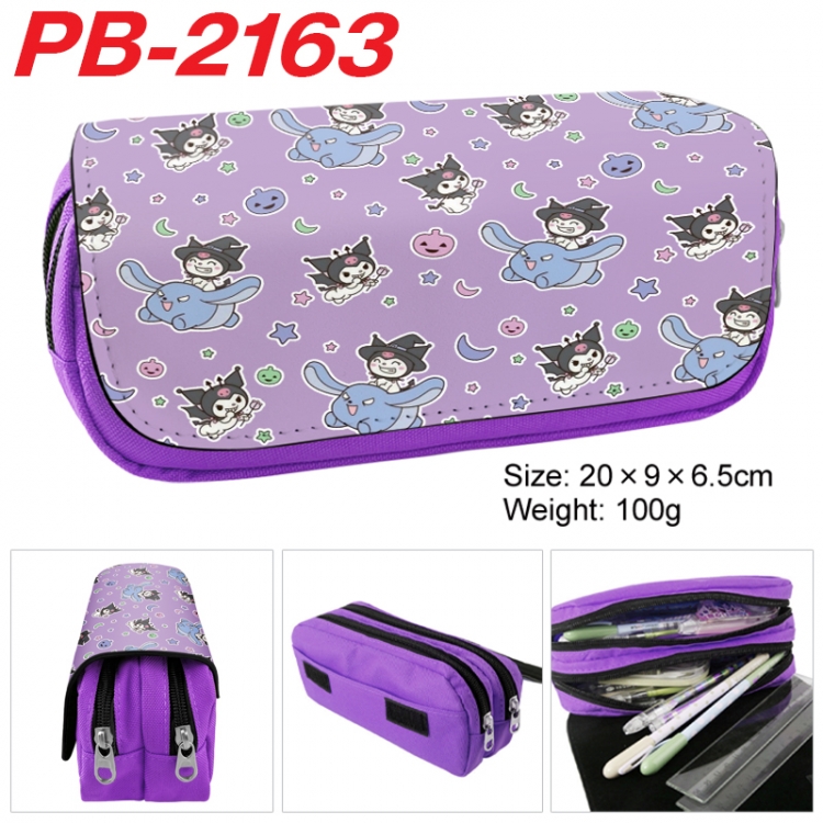 sanrio Anime double-layer pu leather printing pencil case 20x9x6.5cm PB-2163