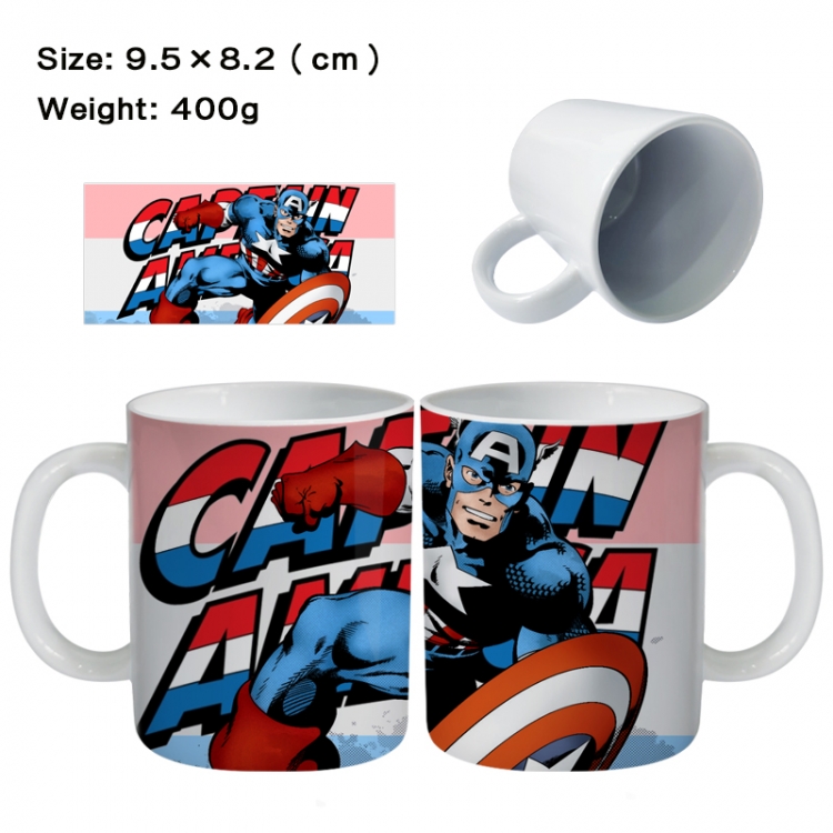 Captain America Anime peripheral ceramic cup tea cup drinking cup 9.5X8.2cm