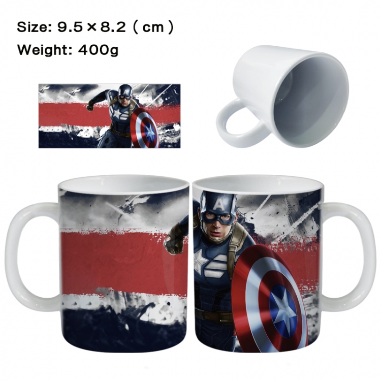 Captain America Anime peripheral ceramic cup tea cup drinking cup 9.5X8.2cm