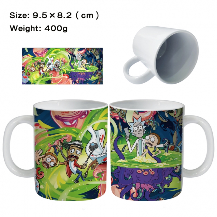 Rick and Morty Anime peripheral ceramic cup tea cup drinking cup 9.5X8.2cm