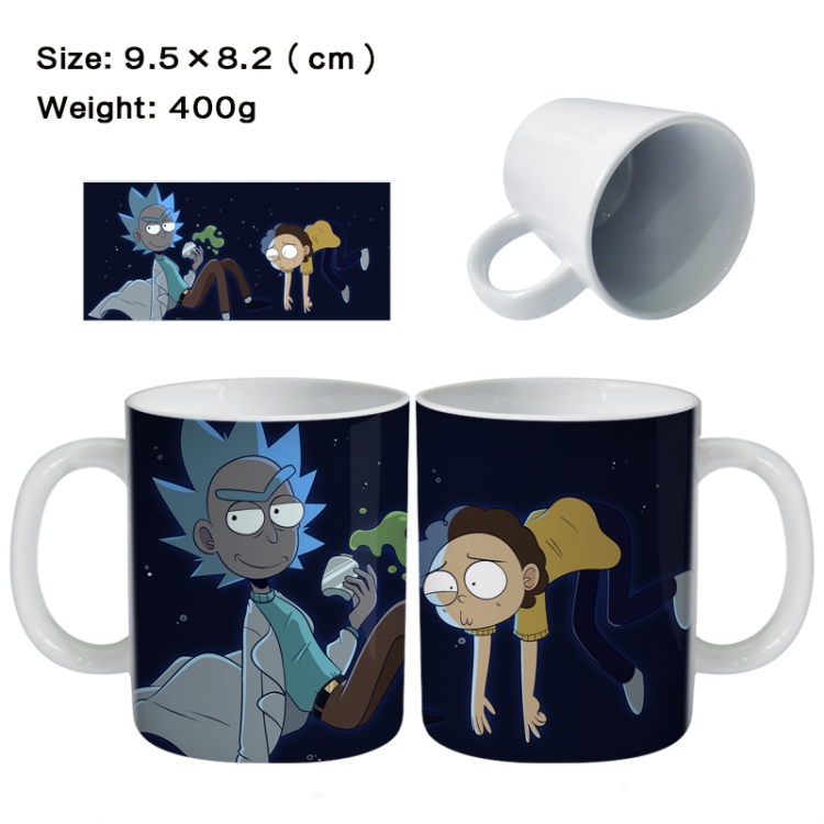 Rick and Morty Anime peripheral ceramic cup tea cup drinking cup 9.5X8.2cm