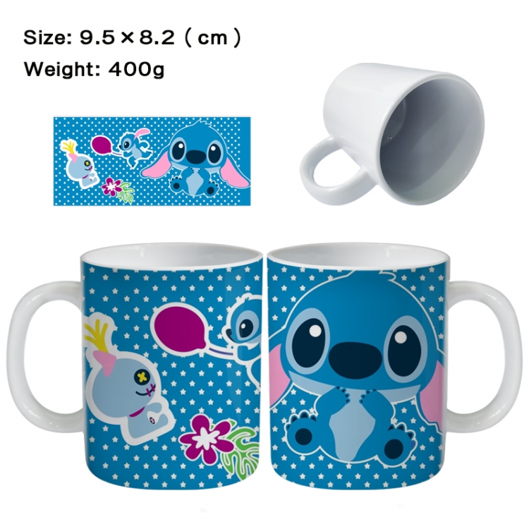 Lilo & Stitch Anime peripheral ceramic cup tea cup drinking cup 9.5X8.2cm