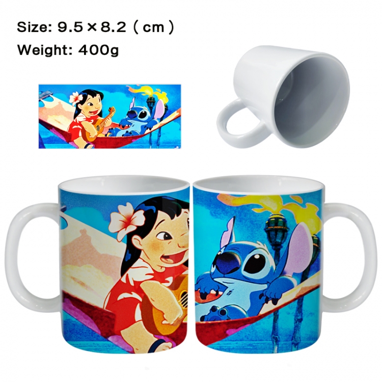 Lilo & Stitch Anime peripheral ceramic cup tea cup drinking cup 9.5X8.2cm