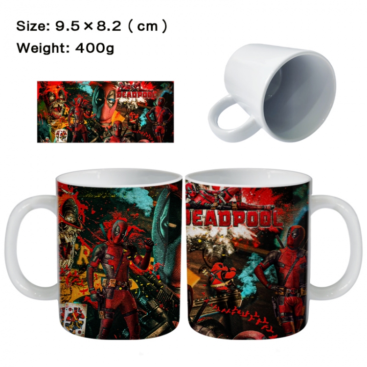 Deadpool Anime peripheral ceramic cup tea cup drinking cup 9.5X8.2cm