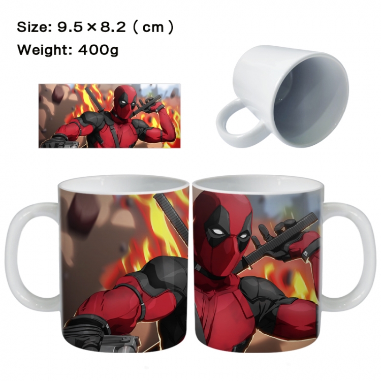 Deadpool Anime peripheral ceramic cup tea cup drinking cup 9.5X8.2cm