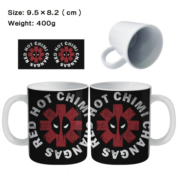 Deadpool Anime peripheral ceramic cup tea cup drinking cup 9.5X8.2cm