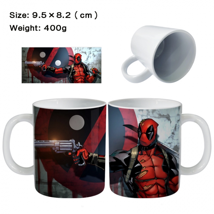 Deadpool Anime peripheral ceramic cup tea cup drinking cup 9.5X8.2cm