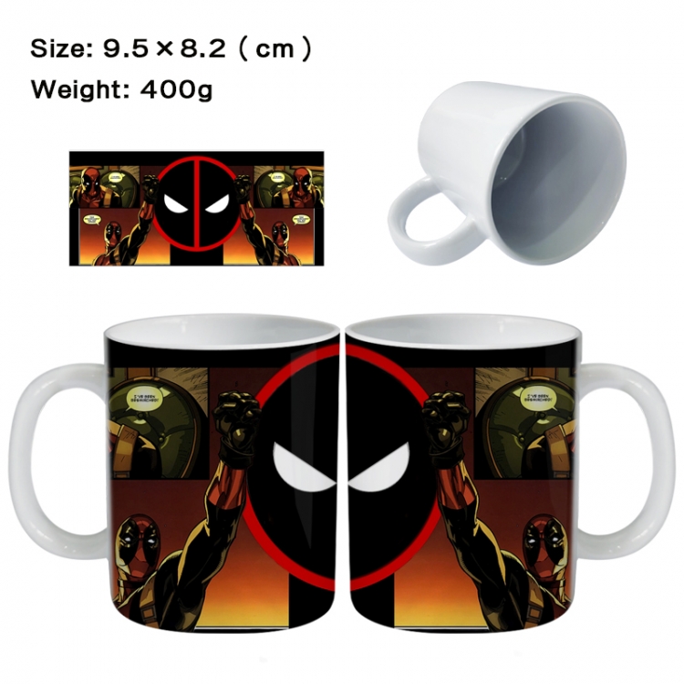 Deadpool Anime peripheral ceramic cup tea cup drinking cup 9.5X8.2cm