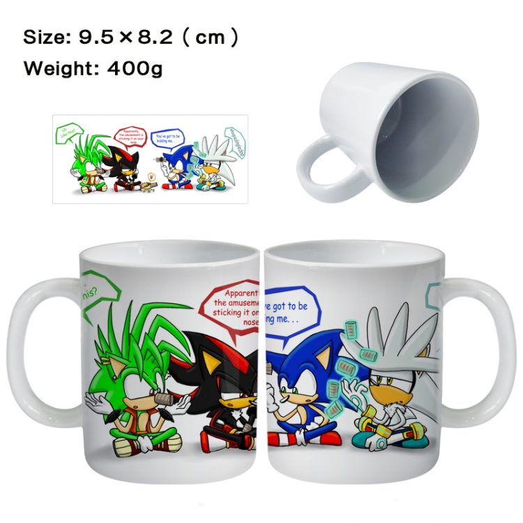 Sonic The Hedgehog Anime peripheral ceramic cup tea cup drinking cup 9.5X8.2cm