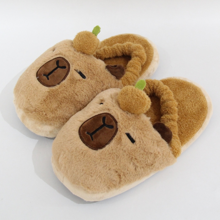 Capybara Half pack shoes plush crystal ultra soft+PP cotton shoes slippers 28CM