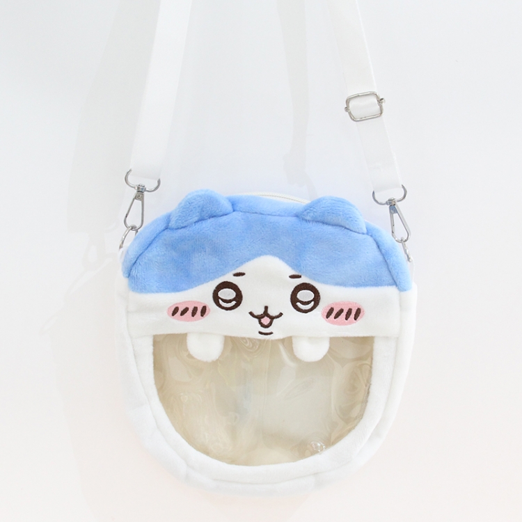 Self deprecating bear Crystal Super Soft+PP Cotton Plush Round Shoulder Bag 21x2x21cm