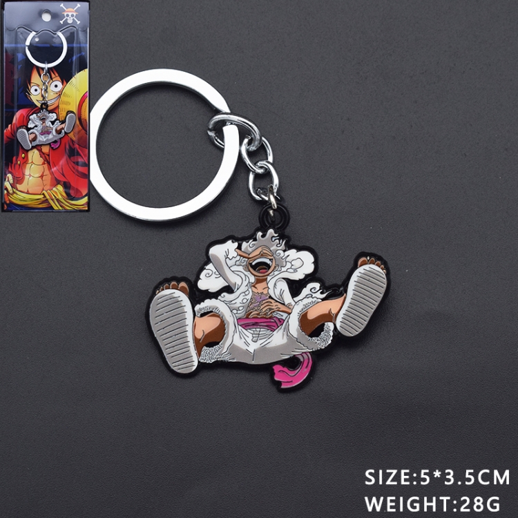 One Piece Anime cartoon metal keychain backpack pendant price for 5 pcs
