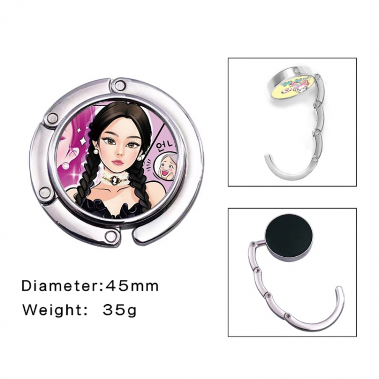 BLACK PINK Anime folding bag hanger table edge bag hook 45mm