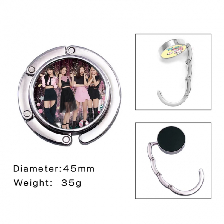 BLACK PINK Anime folding bag hanger table edge bag hook 45mm