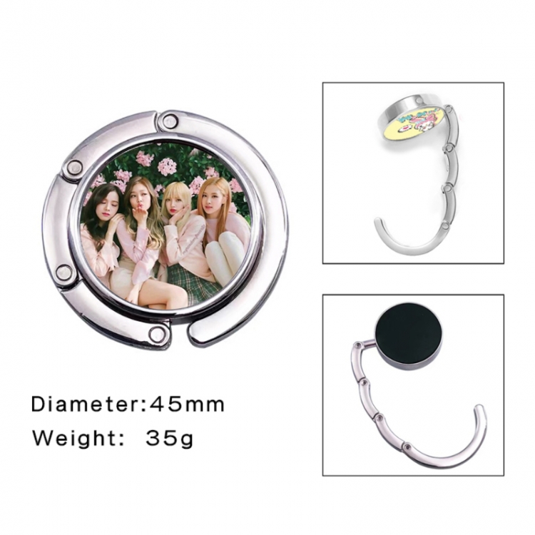 BLACK PINK Anime folding bag hanger table edge bag hook 45mm