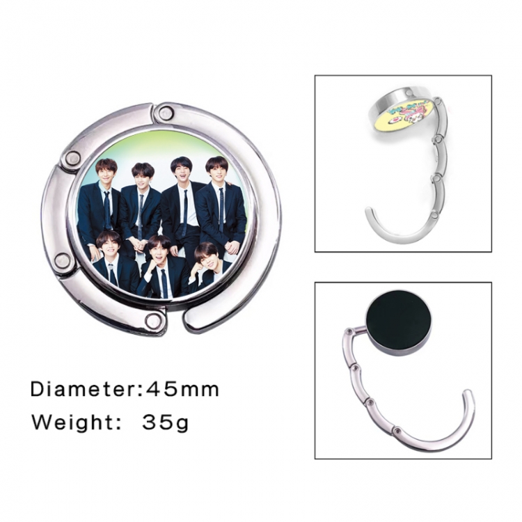 BTS Anime folding bag hanger table edge bag hook 45mm