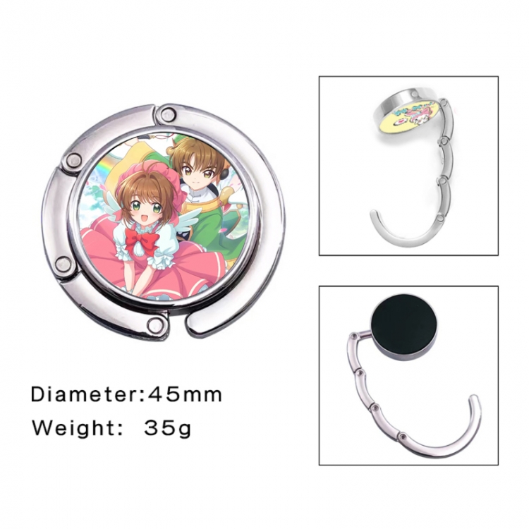 Card Captor Sakura Anime folding bag hanger table edge bag hook 45mm