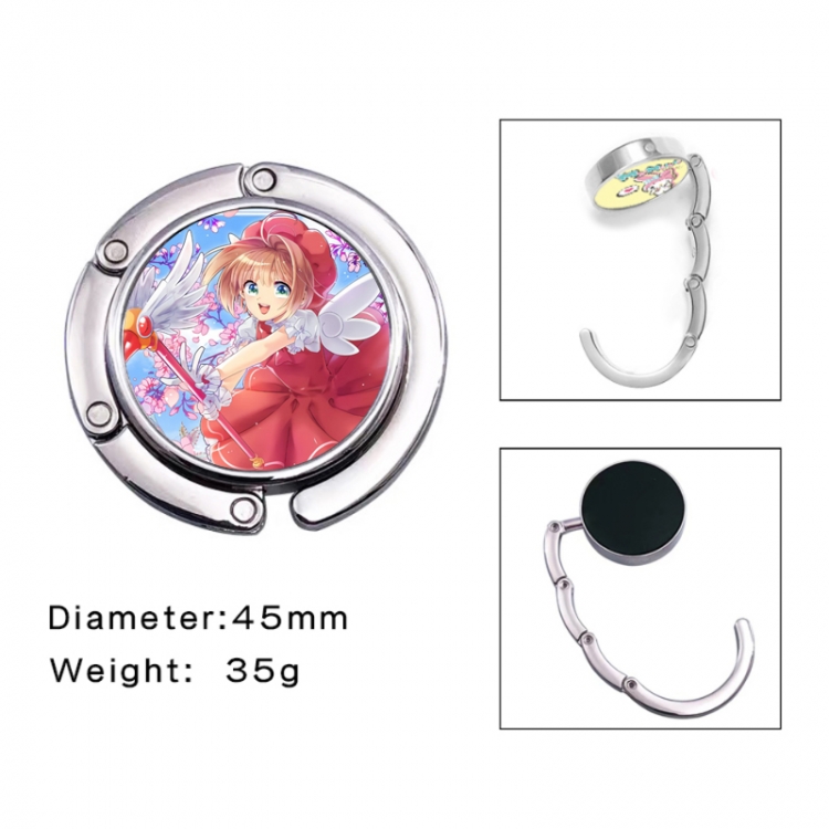 Card Captor Sakura Anime folding bag hanger table edge bag hook 45mm